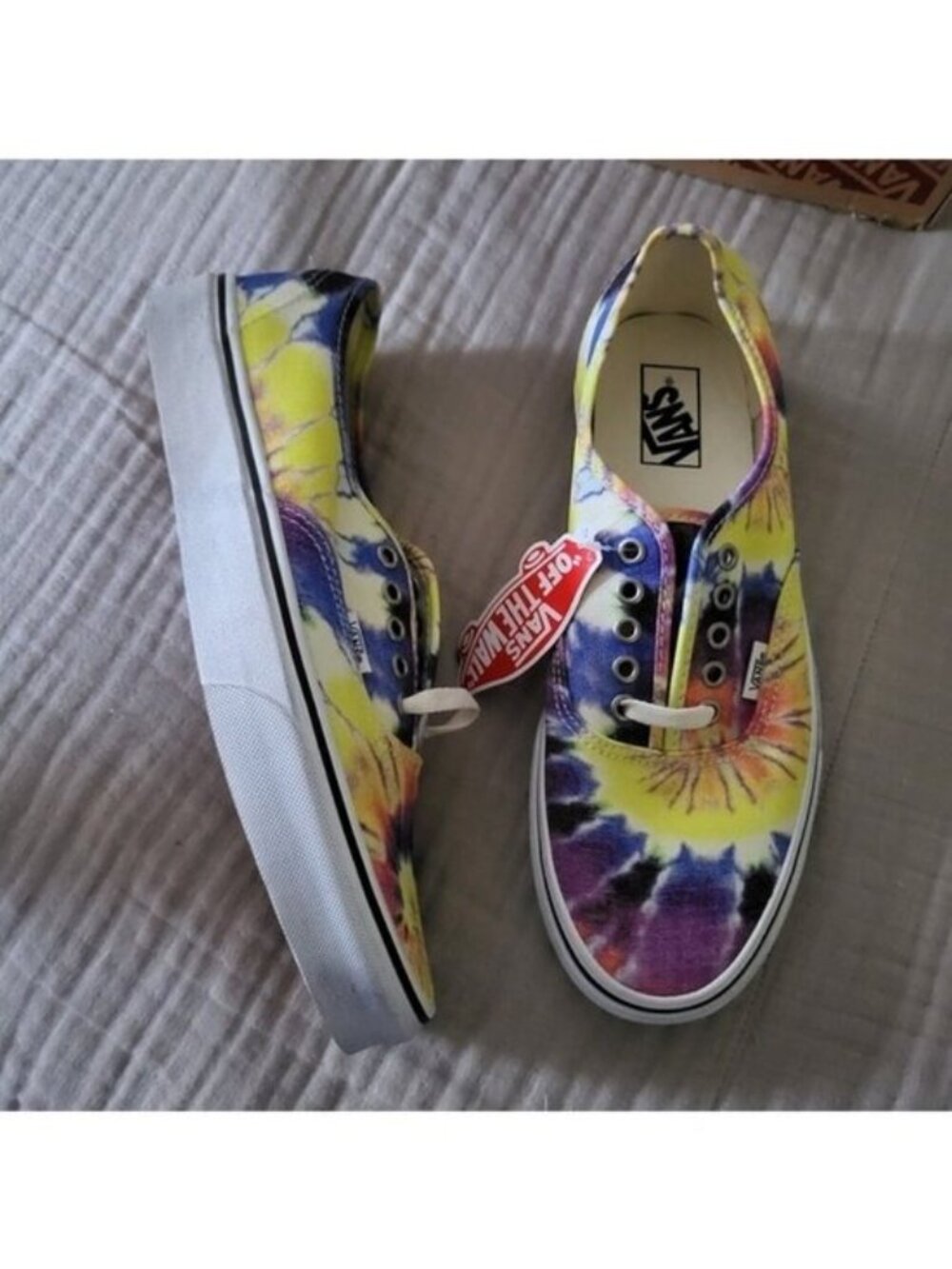 Vans Authentic Sf Washed Tie Dye White Men 10.5 Canvas multicolor 072026 - Picture 4 of 8